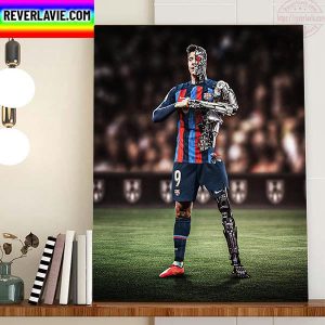 Robert Lewandowski In New Club Barcelona Home Decor Poster Canvas