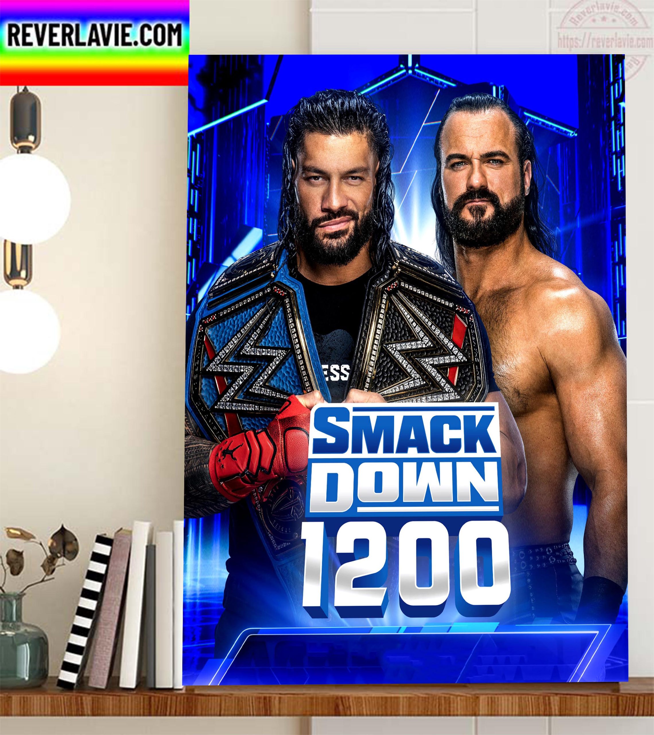 Roman Reigns Vs Drew McIntyre At WWE Smack Down 1200 Home Decor Poster Canvas Roman Reigns Vs Drew McIntyre At WWE Smack Down 1200 Home Decor Poster Canvas