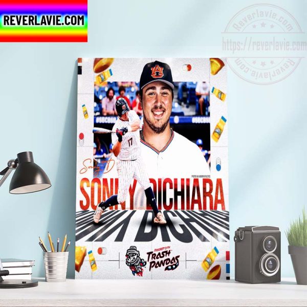 SEC Player of the Year Sonny DiChiara Signed With Rocket City Trash Pandas Home Decor Poster Canvas