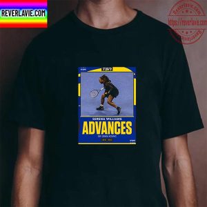 Serena Williams Advances In US Open Tennis Unisex T-Shirt