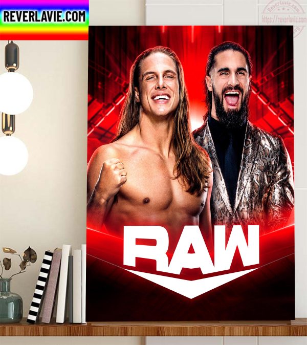 Seth Rollins vs Matthew Riddle On WWE Raw Home Decor Poster Cavas