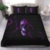 San Francisco 49ers Football Logo In Red And Black Background Bedding Set