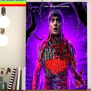 Stranger Things 4 Every Ending Has A Beginning Home Decor Poster Canvas