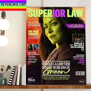 Superior Law Newest Cover In Marvel Studios She Hulk Attorney at Law Home Decor Poster Canvas