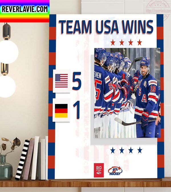 Team USA Hockey Wins IIHF 2022 World Junior Championship Home Decor Poster Canvas