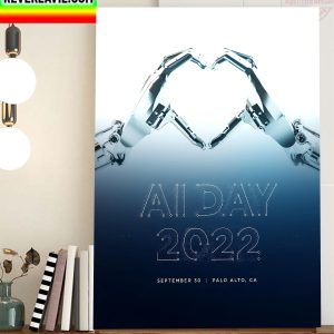 Tesla AI Day 2022 On Sept 30 Home Decor Poster Canvas