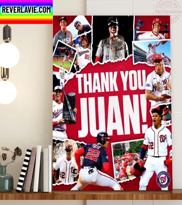 Thank You Juan Soto Washington DC Home Decor Poster Canvas
