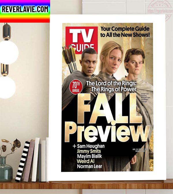 The Lord Of The Rings The Rings Of Power In TV Guide Magazine Home Decor Poster Canvas