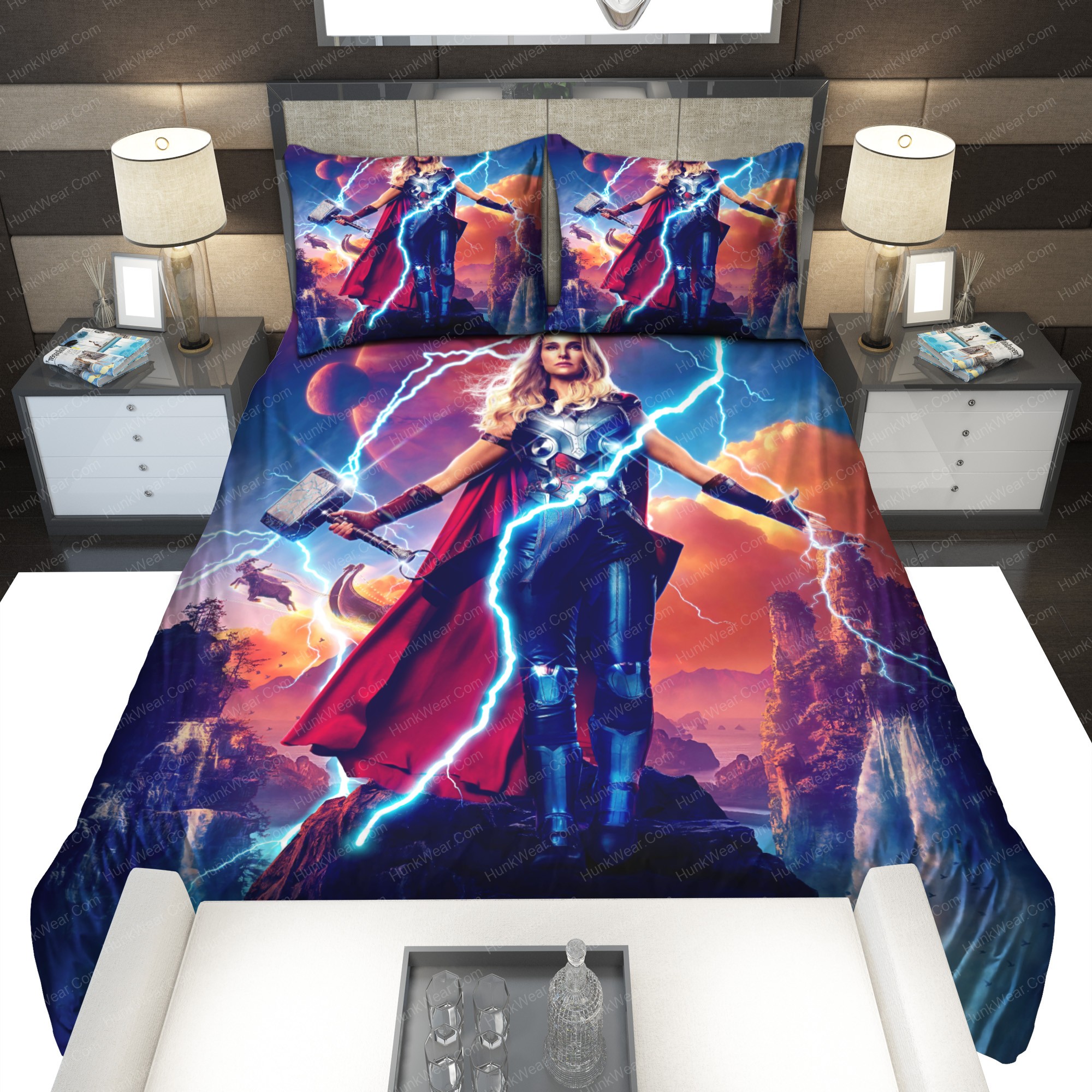 Thor Love And Thunder Jane Foster Mighty Thor Poster Bedding Set Thor Love And Thunder Jane Foster Mighty Thor Poster Bedding Set