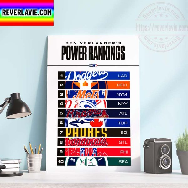 Top 10 MLB Power Rankings From Ben Verlander Home Decor Poster Canvas