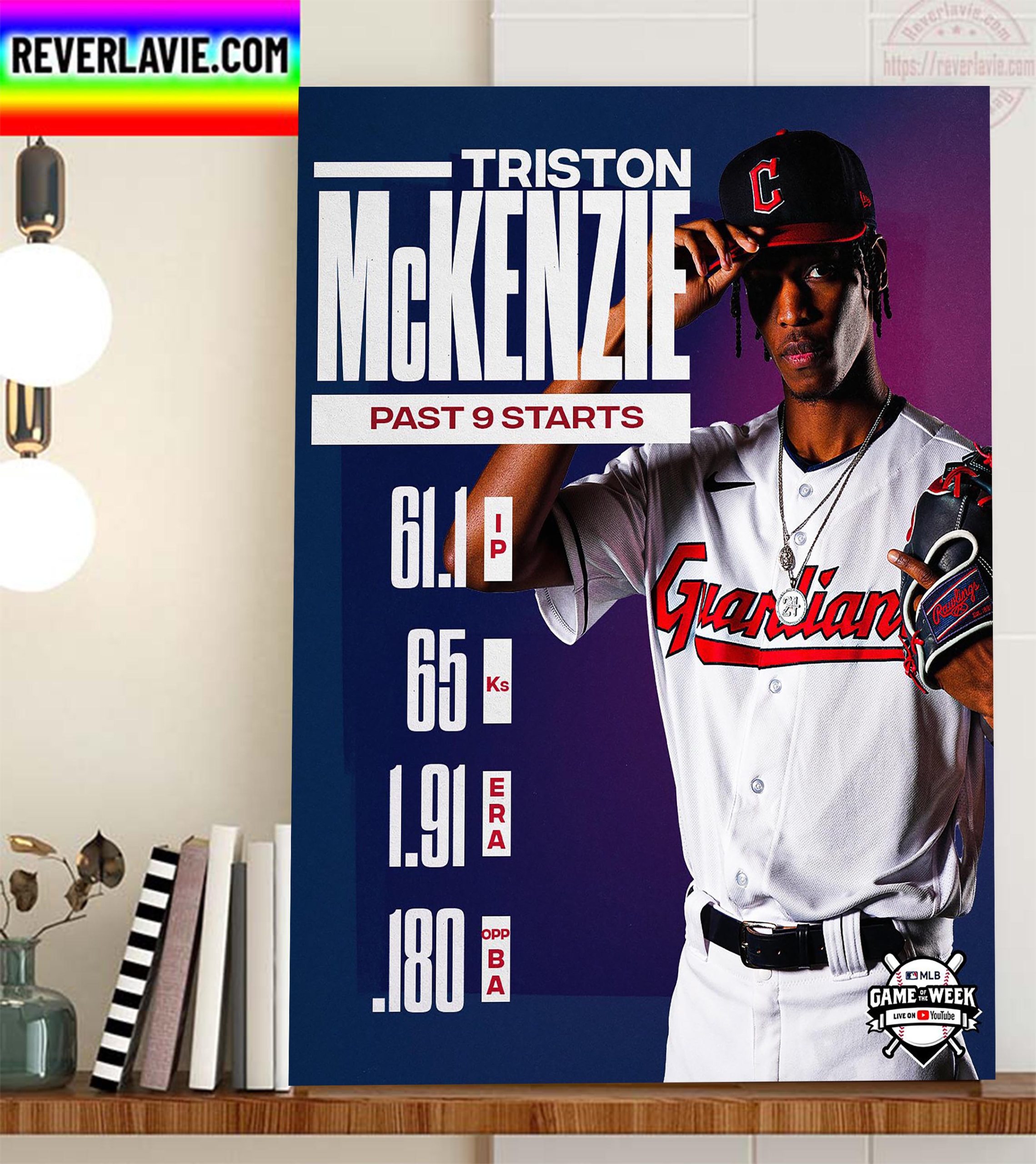 Triston McKenzie Past 9 Starts In Cleveland Guardians On MLB Home Decor Poster Canvas Triston McKenzie Past 9 Starts In Cleveland Guardians On MLB Home Decor Poster Canvas
