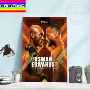 UFC 278 Usman Vs Edwards 2 World Welterweight Championship Home Decor Poster Canvas