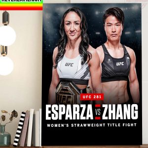 UFC 281 Carla Esparza Vs Zhang Weili Home Decor Poster Canvas