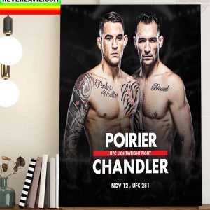 UFC 281 Poirier vs Chandler In UFC Lightweight Fight Home Decor Poster Canvas