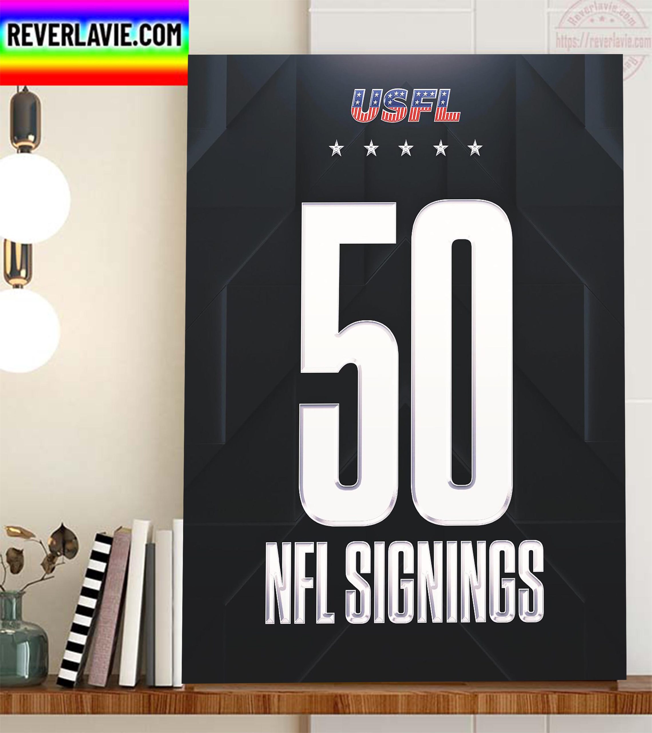USFL With 50th NFL Signings Home Decor Poster Canvas USFL With 50th NFL Signings Home Decor Poster Canvas