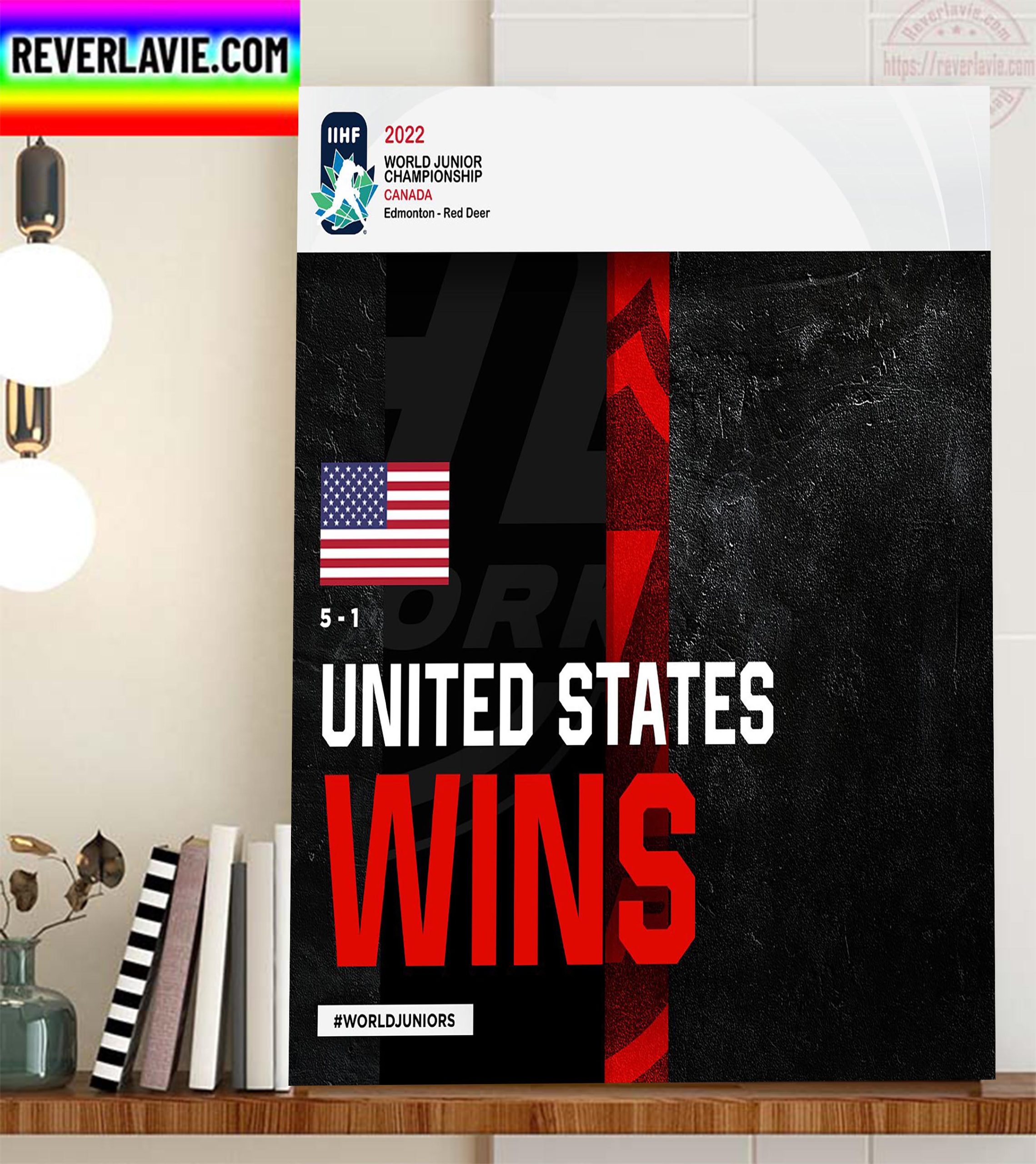 United States Wins IIHF 2022 World Junior Championship Home Decor Poster Canvas United States Wins IIHF 2022 World Junior Championship Home Decor Poster Canvas