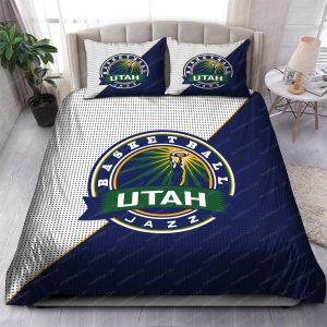 Utah Jazz Logos Bed Set Bedding Set
