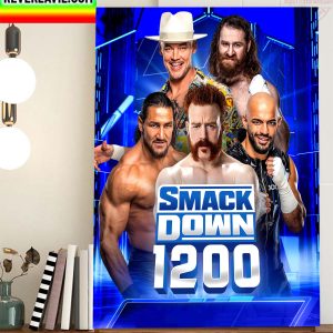 WWE Smack Down 1200 A Fatal 5 Way Match Home Decor Poster Canvas