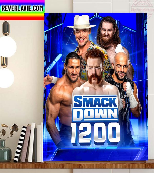 WWE Smack Down 1200 A Fatal 5 Way Match Home Decor Poster Canvas
