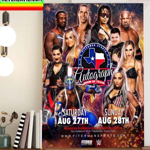 WWE Superstars Fiterman Sports Autograph Show Of Texas Home Decor Poster Canvas