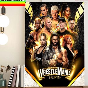 WWE Wrestlemania 39 Poster Home Decor Poster Canvas