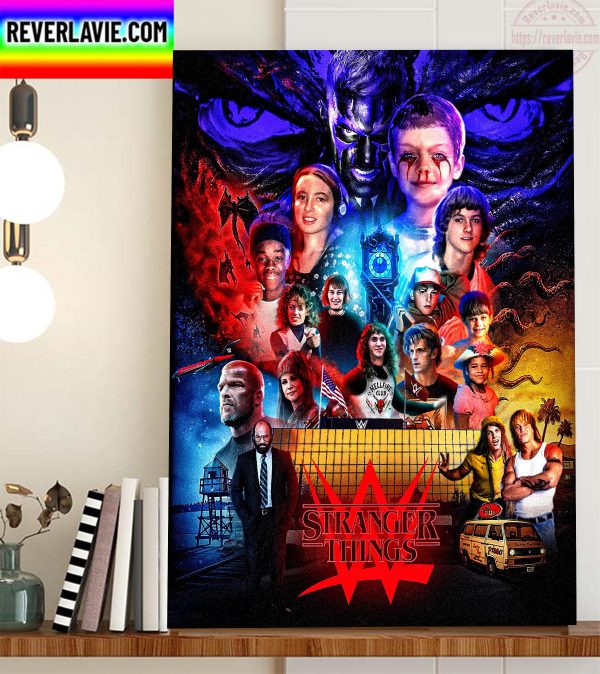 What if Stranger Things x WWE Home Decor Poster Canvas