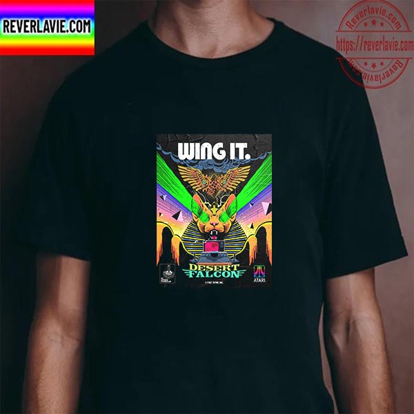 Wing It Desert Falcon In 50 Years Of Atari Cover Collection Unisex T-Shirt Wing It Desert Falcon In 50 Years Of Atari Cover Collection Unisex T-Shirt