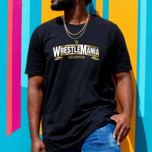WrestleMania Goes Hollywood in 2023 Official Logo T-shirt