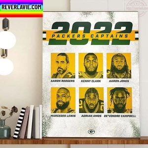 2022 Green Bay Packers Captains Home Decor Poster Canvas