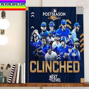 2022 MLB Postseason Toronto Blue Jays Clinched Home Decor Poster Canvas