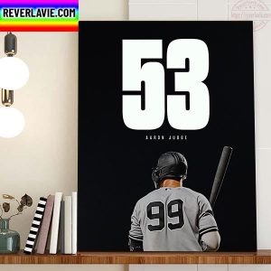 Aaron Judge 53 Leadoff Homer In New York Yankees MLB Home Decor Poster Canvas