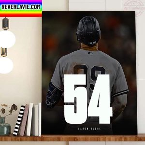Aaron Judge 54 Home Runs For New York Yankees In MLB Home Decor Poster Canvas