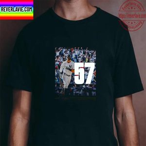 Aaron Judge 57 Home Runs For New York Yankees MLB Unisex T-Shirt