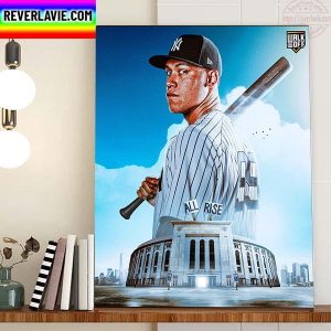Aaron Judge Hits His 60th Home Run With New York Yankees In MLB Home Decor Poster Canvas