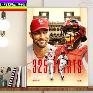 Adam Wainwright And Yadier Molina 325 Starts In MLB Home Decor Poster Canvas