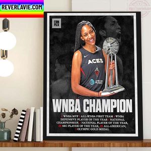 A’ja Wilson Las Vegas Aces Is 2022 WNBA Champion And All Title Home Decor Poster Canvas