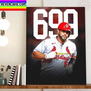 Albert Pujols 5 St Louis Cardinals 699 Career Home Runs Home Decor Poster Canvas