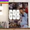 Albert Pujols 698 Career Home Runs St Louis Cardinals MLB Home Decor Poster Canvas