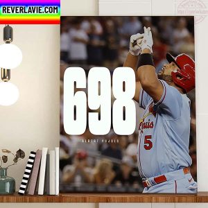 Albert Pujols 698 Career Home Runs In MLB Home Decor Poster Canvas