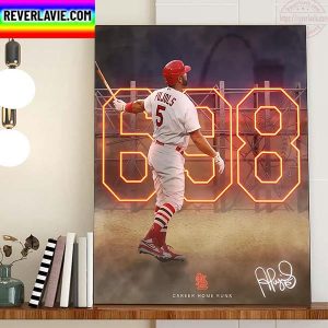 Albert Pujols 698 Career Home Runs St Louis Cardinals MLB Home Decor Poster Canvas