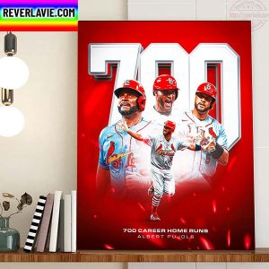 Albert Pujols 700 Career Home Runs In MLB History Home Decor Poster Canvas