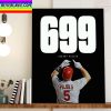 Albert Pujols The Machine Hits With 700th Career Homer Home Decor Poster Canvas