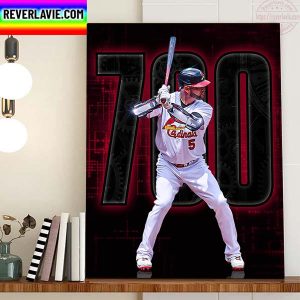Albert Pujols The Machine Hits With 700th Career Homer Home Decor Poster Canvas