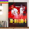 Albert Pujols x Hank Aaron Players With 700+ HR And 3000+ H Home Decor Poster Canvas