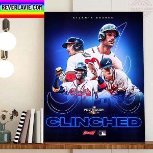 Atlanta Braves Clinched 2022 MLB Postseason Home Decor Poster Canvas