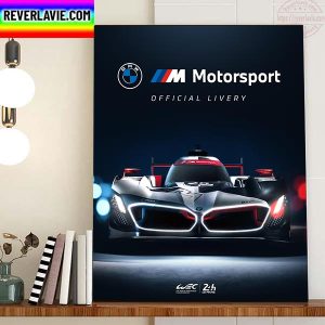 BMW Hypercar Hybrid V8 24 Hours Of Le Mans Home Decor Poster Canvas