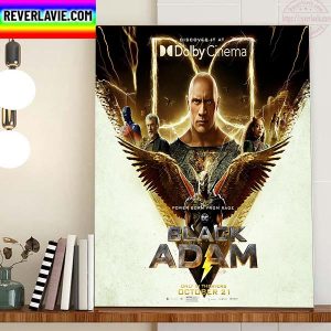 Black Adam Poster Of DC Comics For Dolby Cinema Home Decor Poster Canvas