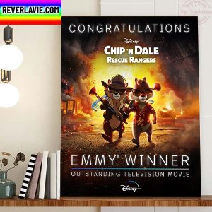 Chip N Dale Rescue Rangers Emmy Winner Outstanding Television Movie Home Decor Poster Canvas