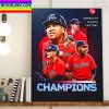 Cleveland Guardians 2022 American League Central Division Champions Home Decor Poster Canvas