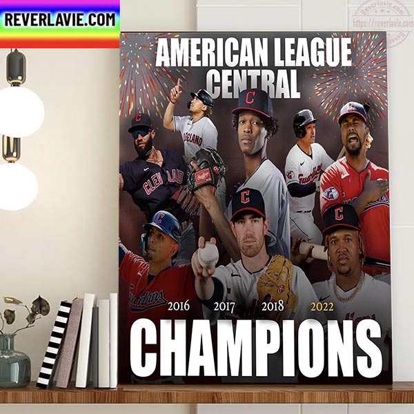Cleveland Guardians Are 2022 American League Central Champions Home Decor Poster Canvas Cleveland Guardians Are 2022 American League Central Champions Home Decor Poster Canvas